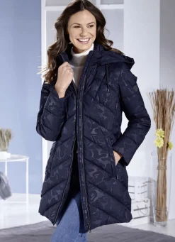 Funktions-Longjacke mit dekorativem Fantasiedessin