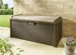 Gartenbox Santorini in elegantem Rattan-Design