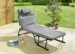 Gartenliege 2 in 1 mit zusätzlichem Kopfkissen