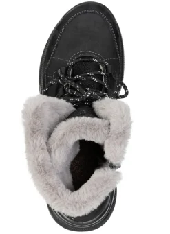 Gefütterte Damen-Boots, Winterschuhe, Weite H, mit Reißverschluss