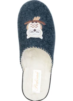Gefütterte Damen-Hausschuhe, mit Schurwolle
