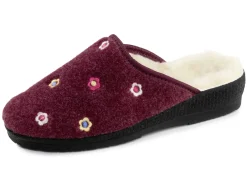 Gefütterte Damen-Hausschuhe, mit Schurwolle