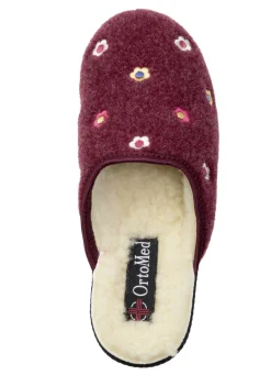 Gefütterte Damen-Hausschuhe, mit Schurwolle