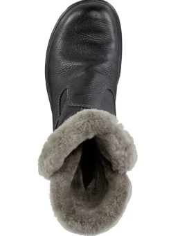 Gefütterte Damen-Stiefeletten, Winterschuhe, mit Lammfell