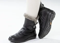 Gefütterte Damen-Stiefeletten, Winterschuhe, mit Lammfell