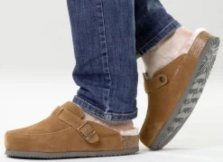 Gefütterte Herren-Clogs, mit Lammfell