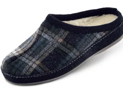 Gefütterte Herren-Hausschuhe, mit Schurwolle