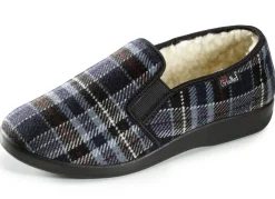 Gefütterte Herren-Hausschuhe, mit Wolle
