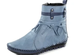 Gemini Mokassin-Stefelette mit Knitter-Struktur