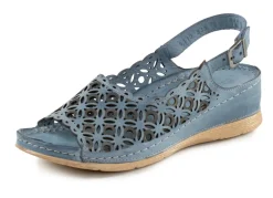 Gemini Sandale aus perforiertem, geprägtem Nappaleder