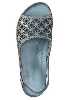 Gemini Sandale aus perforiertem, geprägtem Nappaleder