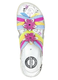 Gemini Sandale mit dekorativen Lederblüten