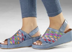 Gemini Sandalette mit raffinierten, bunten Flechtdurchzügen