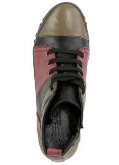 Gemini Schnür-Bootie mit Knitter-Struktur