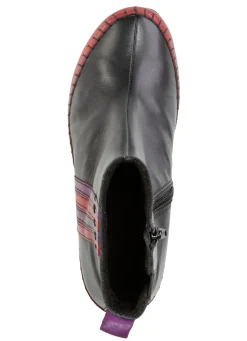 Gemini Stiefelette aus Rind-Nappaleder mit Kontraststreifen