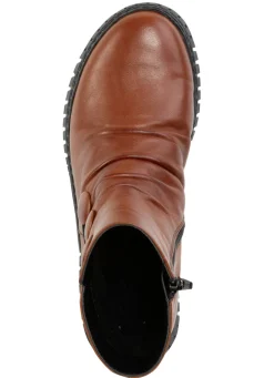 Gemini Stiefelette mit Raffung und dekorativen Knöpfen