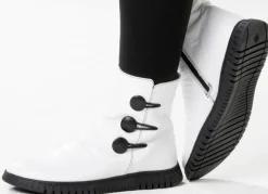 Gemini Stiefelette mit Raffung und dekorativen Knöpfen