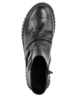 Gemini Stiefelette mit Raffung und dekorativen Knöpfen