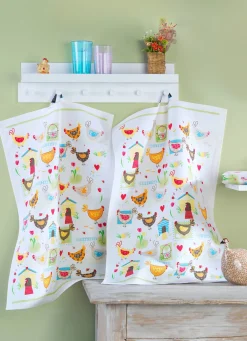 Geschirrtücher aus Halbleinen, 3er-Set