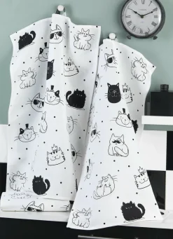 Geschirrtücher aus Halbleinen, 3er-Set