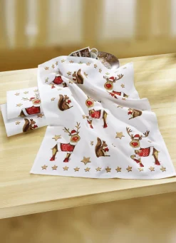 Geschirrtücher-Set aus 50% Leinen und 50% Baumwolle