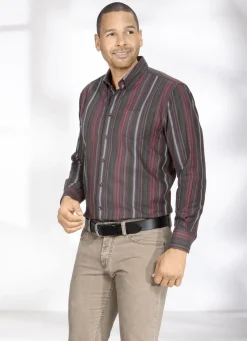 Gestreiftes Hemd aus Feinflanell