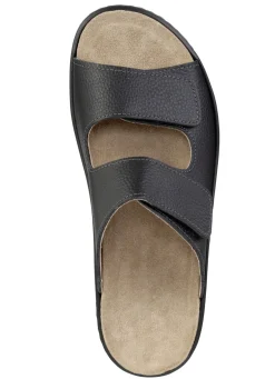 GINO GALANTE, bequeme Herren-Pantoletten, Weite H, mit herausnehmbarem Fußbett