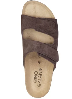 GINO GALANTE, klassiche Herren-Pantoletten, Weite H, mit Klettverschluss