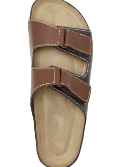 GINO GALANTE, klassische Herren-Pantoletten, aus Leder