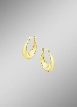 Glänzende Creolen in Silber 925/- fein