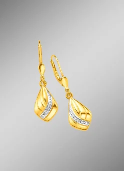 Glänzende Ohrringe mit Diamant