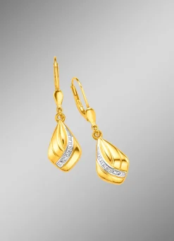 Glänzende Ohrringe mit Diamant