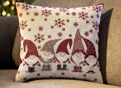 Gobelin-Kissenbezug mit Wichtel-Motiven