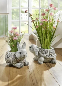 Grasbund in Topf aus Magnesia