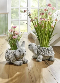 Grasbund in Topf aus Magnesia