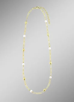 Halskette aus Gold mit Süßwasser-Zuchtperlen