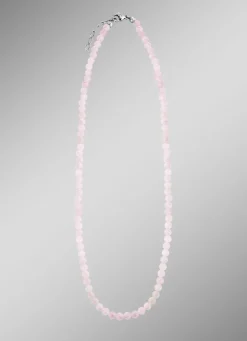 Halskette mit echtem Rosenquarz