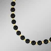 Halskette mit Kugeln in echt Onyx und echt Gold