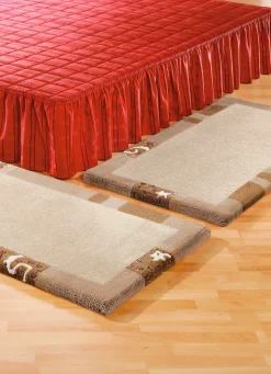 Handgetuftete Brücken, Teppiche und Bettumrandung