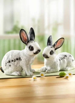Hasen aus Polyresin, 2er-Set