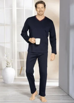 Hausanzug mit V-Ausschnitt