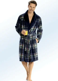 Hausmantel mit Schalkragen