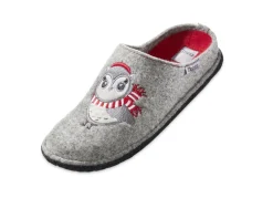 Hausschuh mit Eulen-Applikation