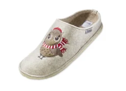 Hausschuh mit Eulen-Applikation