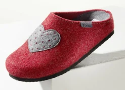 Hausschuh mit Obermaterial aus Wollfilz