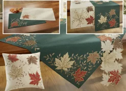 Herbstliche Tisch- und Raumdekoration mit aufwendigen Applikationen