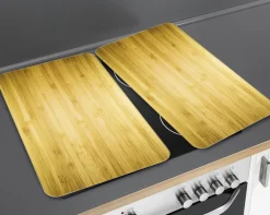 Herdabdeckplatten in Holzoptik, 2er-Set