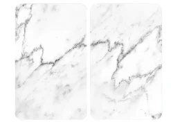 Herdabdeckplatten in Mamor-Optik, 2er-Set