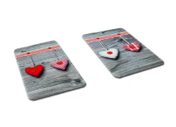 Herdabdeckplatten/Wandblende Herzen