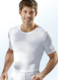 Hermko Dreierpack Schlupfjacken aus Doppelripp, weiß